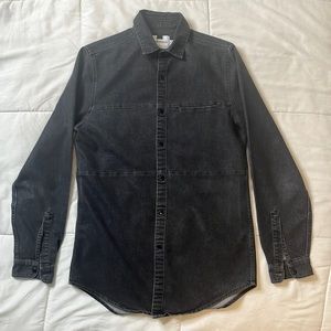 Vintage Topman Black Button Up 68% Cotton 32% Polyester